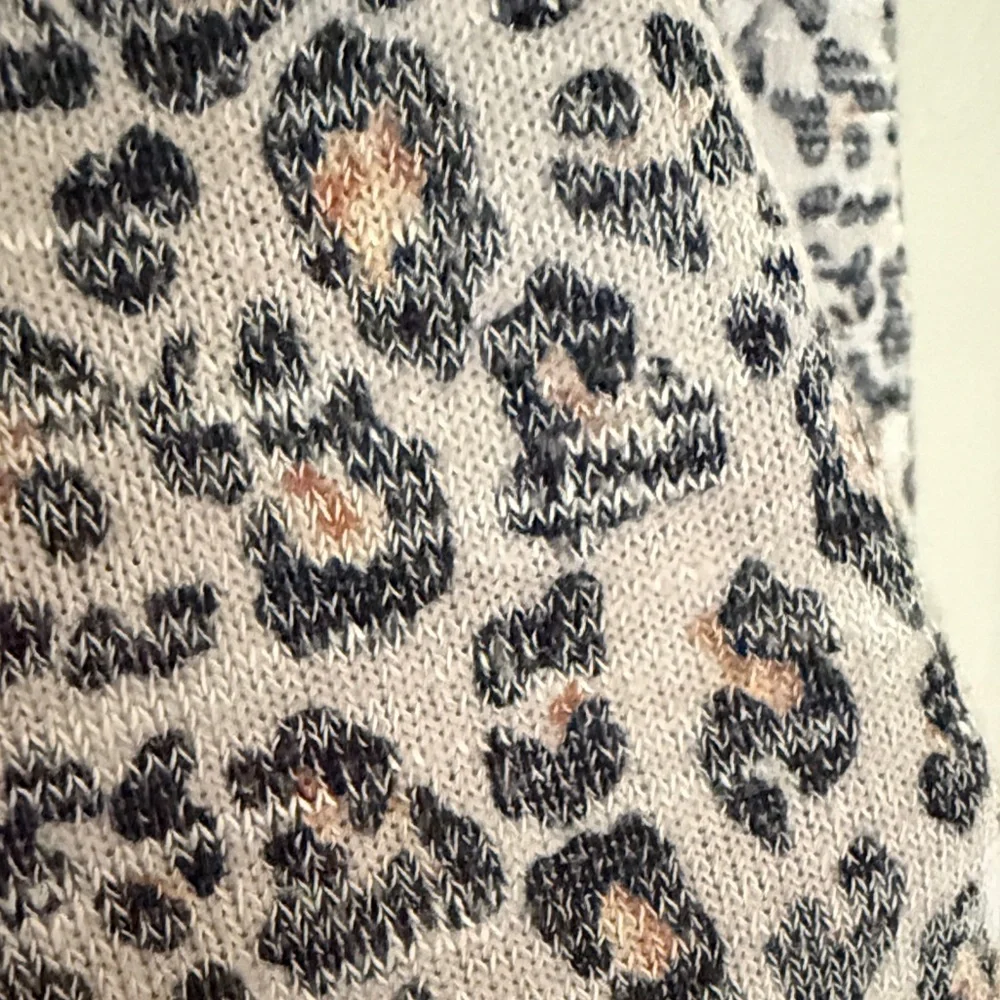 Z Supply Black and Tan Animal Print V-Neck Tee - Picture 4 of 4